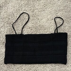 NWT! Black Stretch Tube Top with Straps